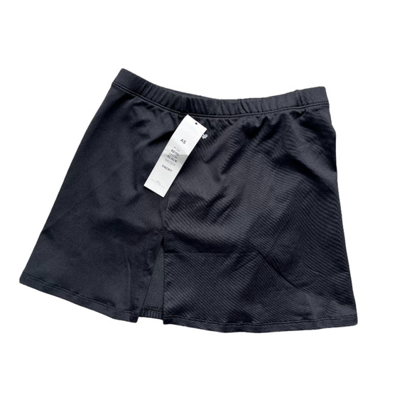 BP Designs Women's Black Mid Rise Silken Skort - Picture 3 of 5